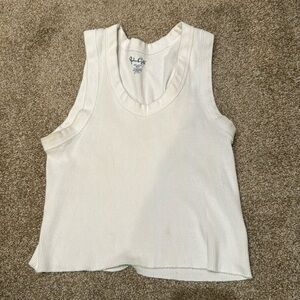 SOLD* Connor Tank White (Brandy)